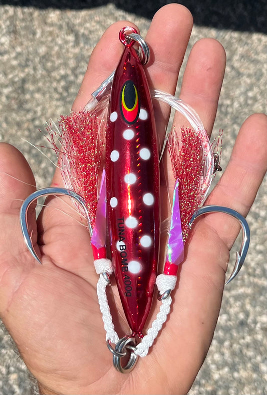 400g Red With Glow Dots Tuna Bomb