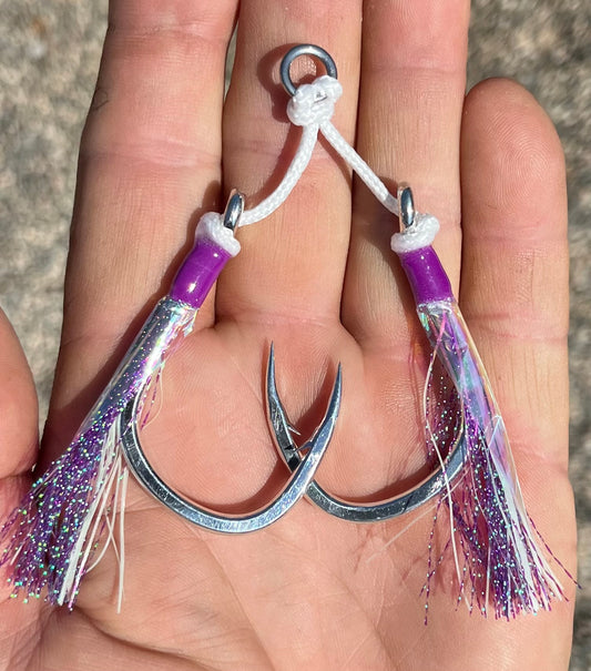 7/0 Assist Hooks – Purple Flash